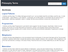 Tablet Screenshot of philosophyterms.com